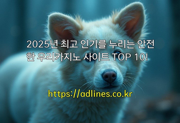 2025년 최고 인기를 누리는 안전한 우리카지노 사이트 TOP 10!